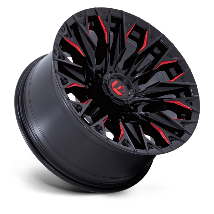 Felga aluminiowa D823 FLAME Gloss Black Milled W/ Candy Red FUEL - ujęcie 3
