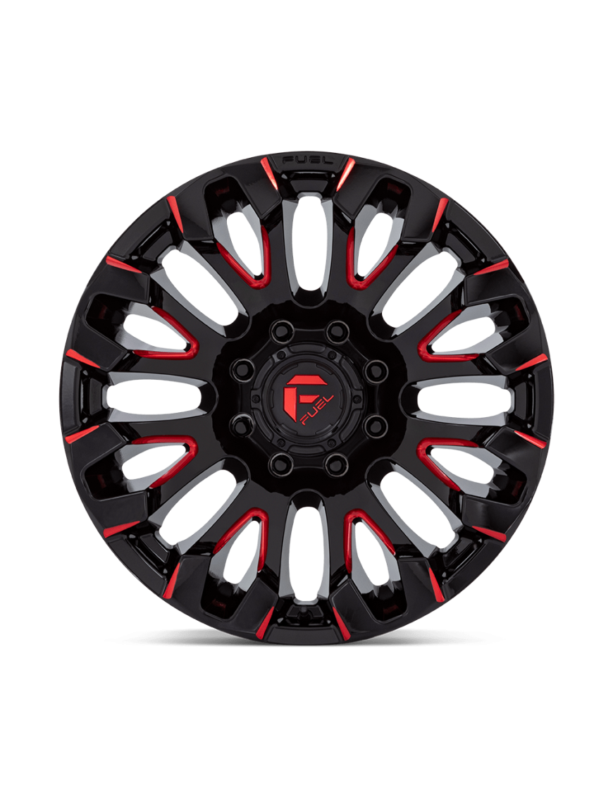 Felga aluminiowa D829 QUAKE Gloss Black Milled Red Tint FUEL - ujęcie 2