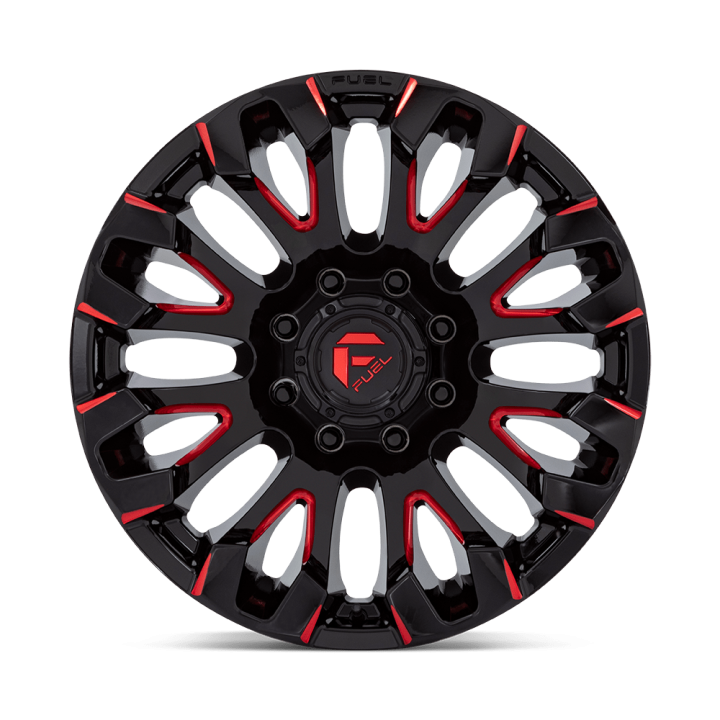 Felga aluminiowa D829 QUAKE Gloss Black Milled Red Tint FUEL - ujęcie 2