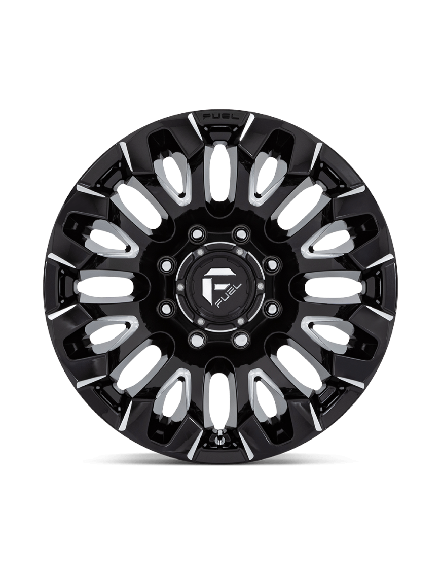 Felga aluminiowa D828 QUAKE Gloss Black Milled FUEL - ujęcie 3