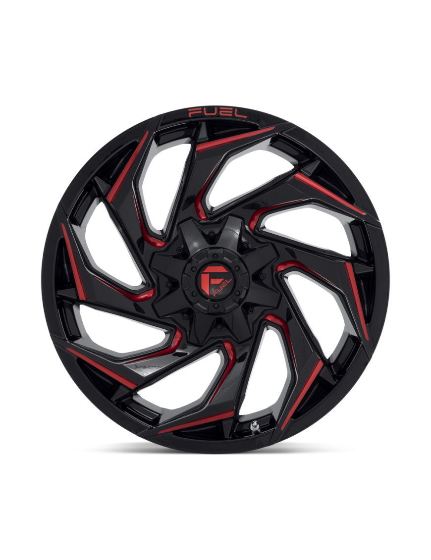 Felga aluminiowa D755 REACTION Gloss Black Milled W/ Red Tint FUEL - ujęcie 2
