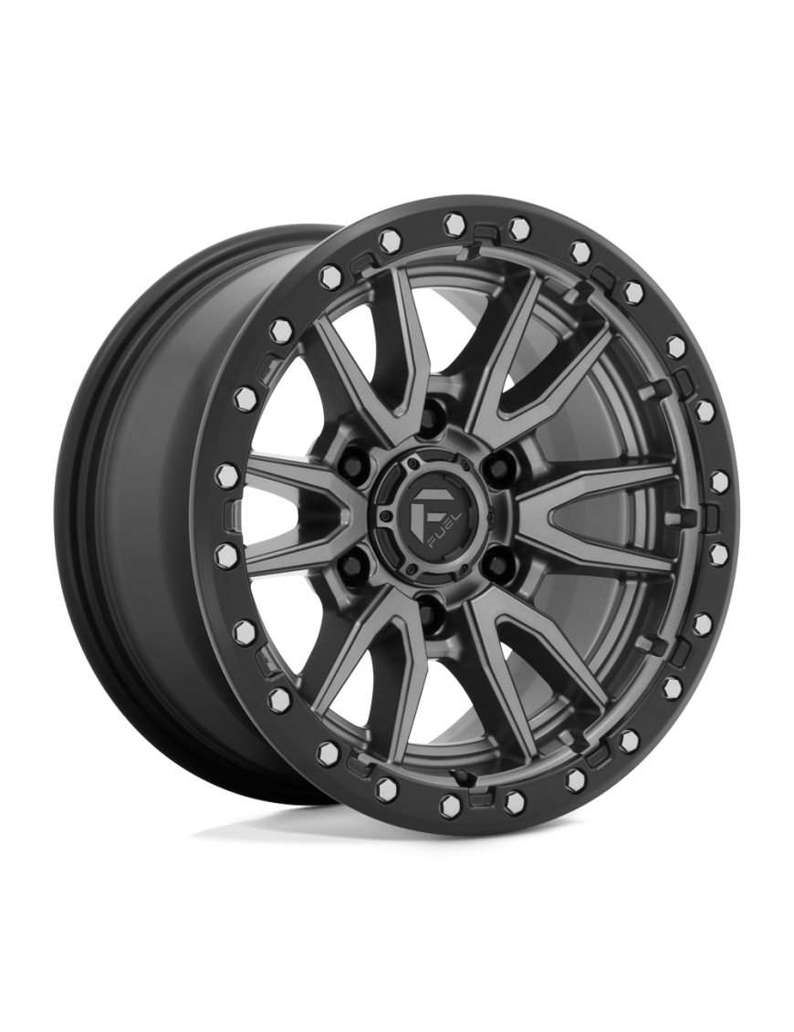 Felga aluminiowa D680 REBEL Matte Gun Metal Black Bead Ring FUEL