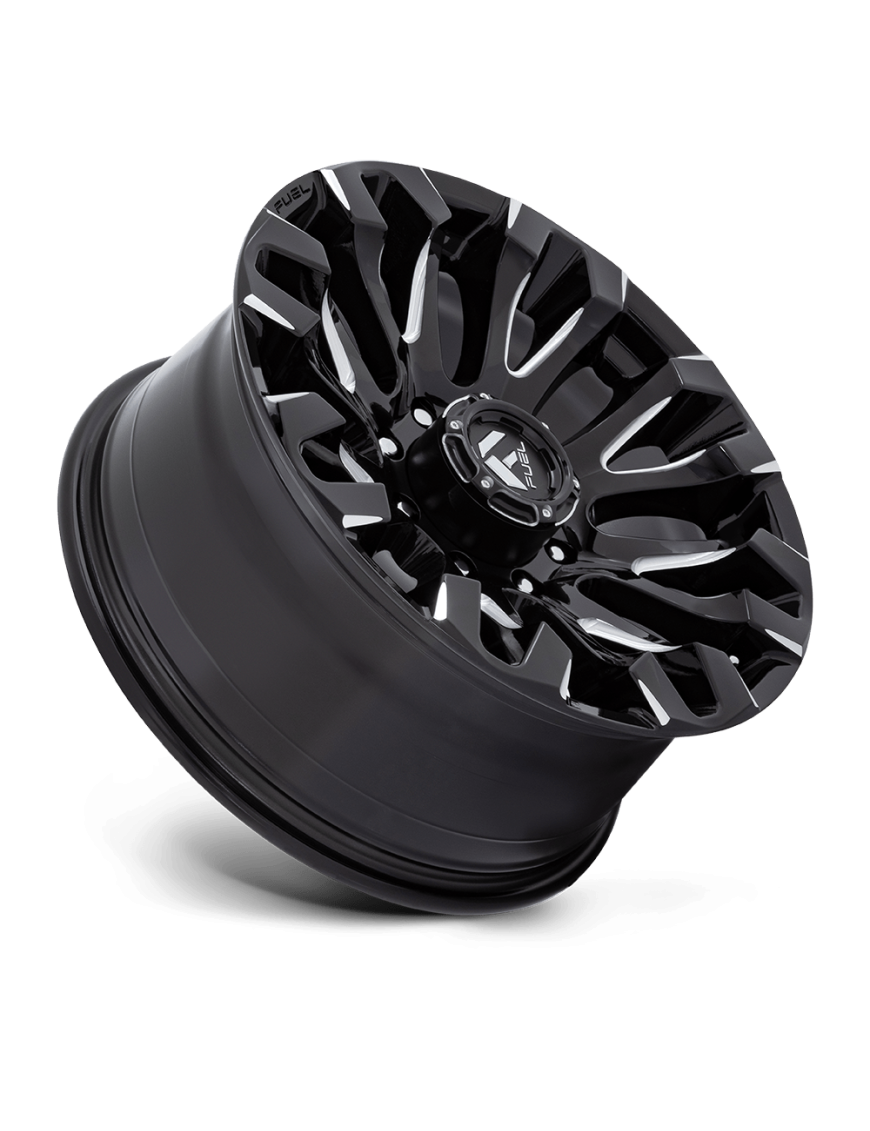 Felga aluminiowa D828 QUAKE Gloss Black Milled FUEL - ujęcie 3