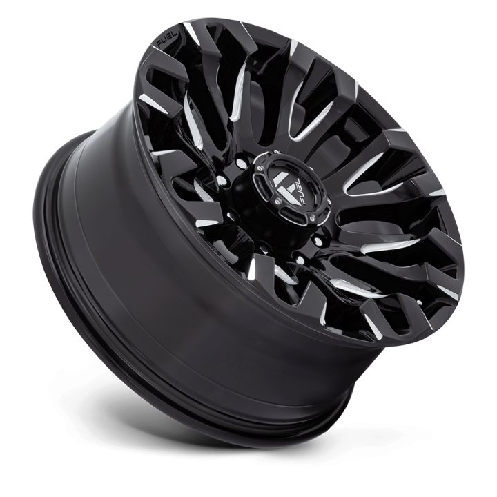 Felga aluminiowa D828 QUAKE Gloss Black Milled FUEL - ujęcie 3