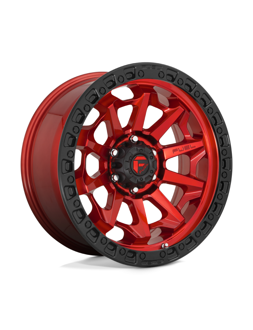 Felga aluminiowa D695 COVERT Candy Red Black Bead Ring FUEL