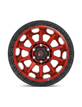 Felga aluminiowa D695 COVERT Candy Red Black Bead Ring FUEL - ujęcie 3