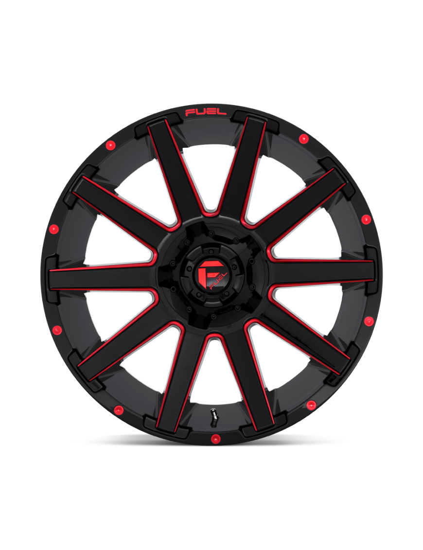Felga aluminiowa D643 CONTRA Gloss Black Red Tinted Clear FUEL - ujęcie 2