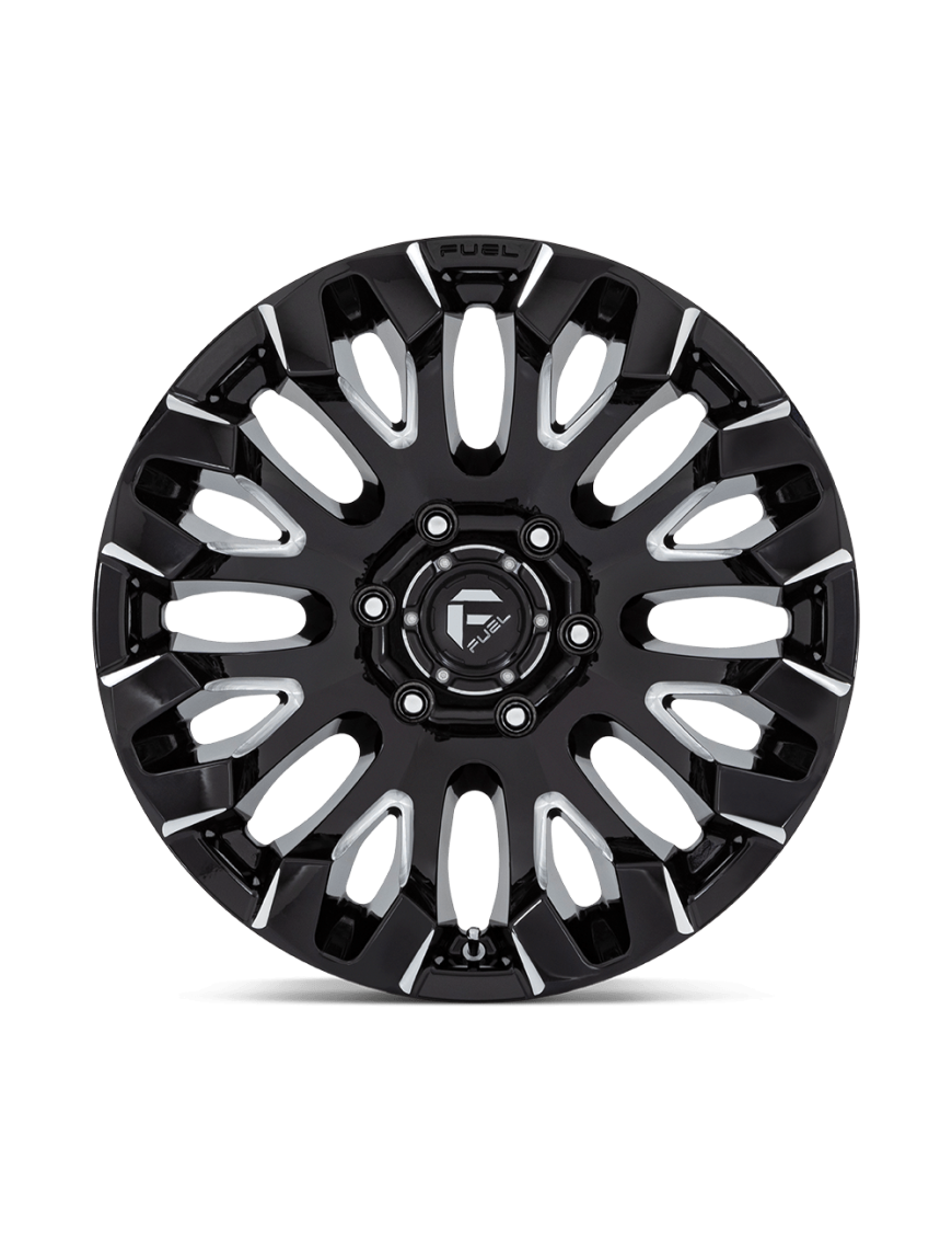 Felga aluminiowa D828 QUAKE Gloss Black Milled FUEL - ujęcie 3