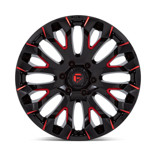 Felga aluminiowa D829 QUAKE Gloss Black Milled Red Tint FUEL - ujęcie 2