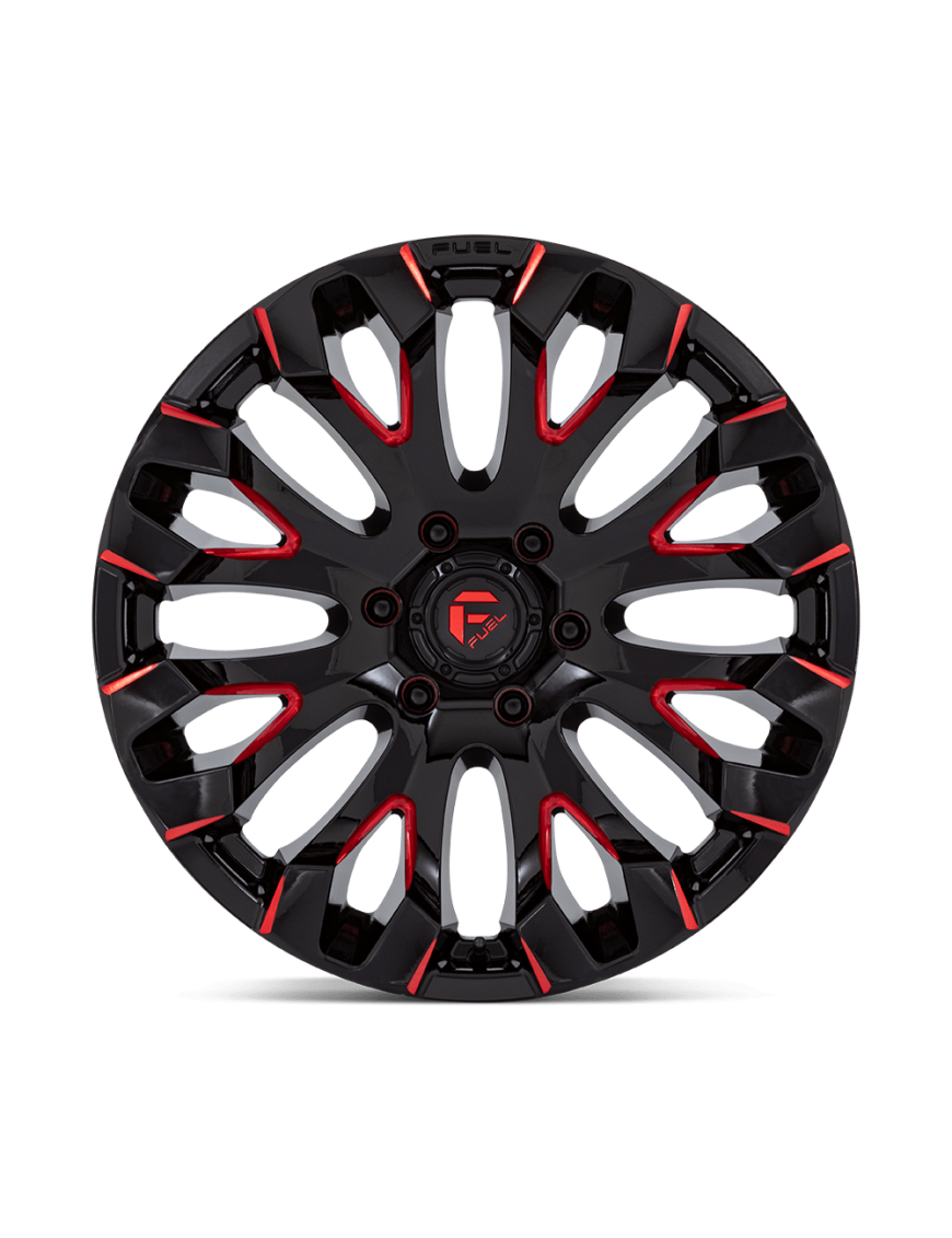 Felga aluminiowa D829 QUAKE Gloss Black Milled Red Tint FUEL - ujęcie 2