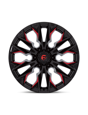 Felga aluminiowa D823 FLAME Gloss Black Milled W/ Candy Red FUEL - ujęcie 3