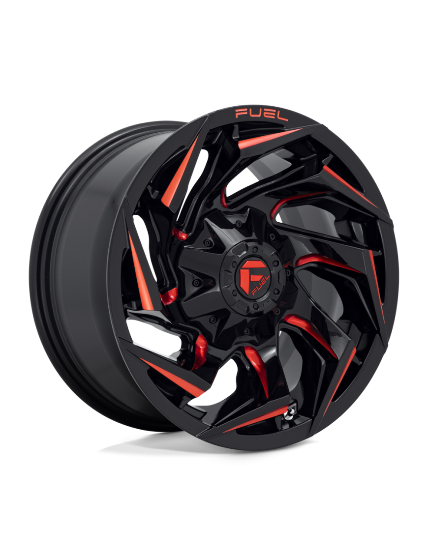 Felga aluminiowa D755 REACTION Gloss Black Milled W/ Red Tint FUEL