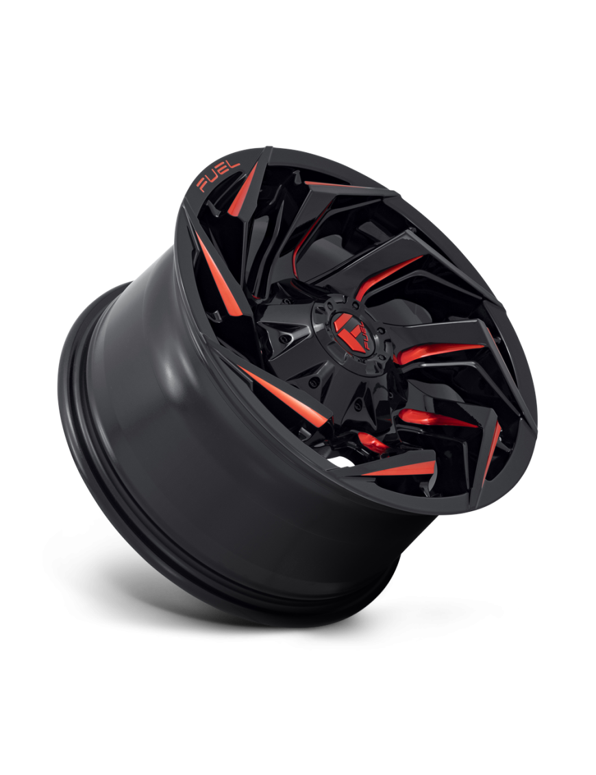 Felga aluminiowa D755 REACTION Gloss Black Milled W/ Red Tint FUEL - ujęcie 2