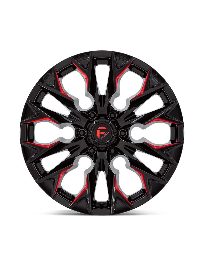 Felga aluminiowa D823 FLAME Gloss Black Milled W/ Candy Red FUEL - ujęcie 3