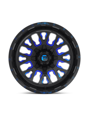 Felga aluminiowa D645 STROKE Gloss Black Blue Tinted Clear FUEL - ujęcie 3