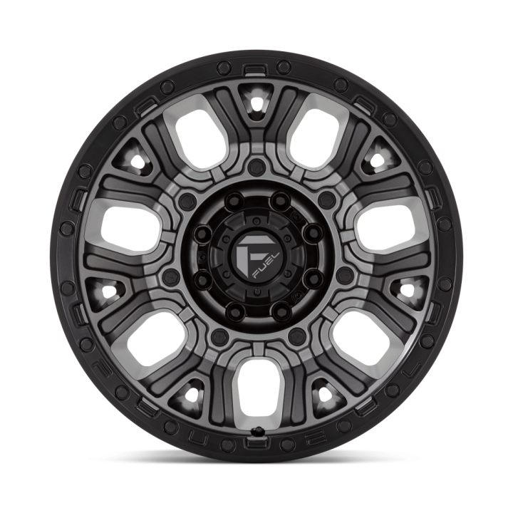 Felga aluminiowa D825 TRACTION Matte Gunmetal W/ Black Ring FUEL - ujęcie 2