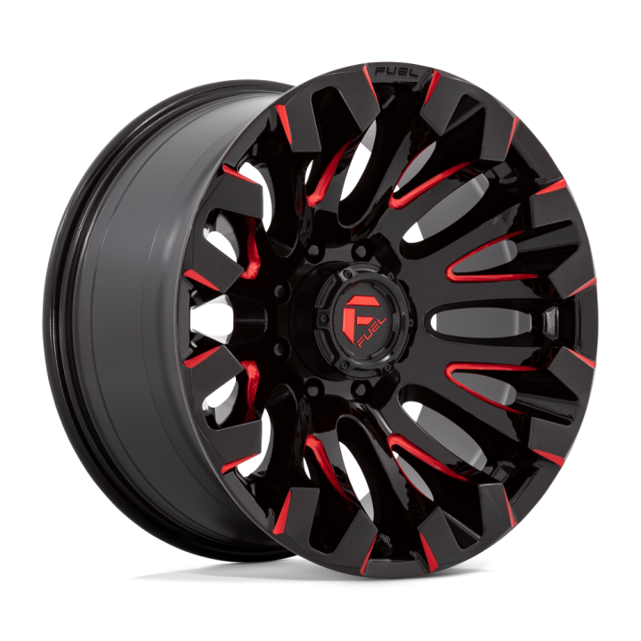 Felga aluminiowa D829 QUAKE Gloss Black Milled Red Tint FUEL