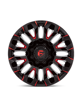 Felga aluminiowa D829 QUAKE Gloss Black Milled Red Tint FUEL - ujęcie 3