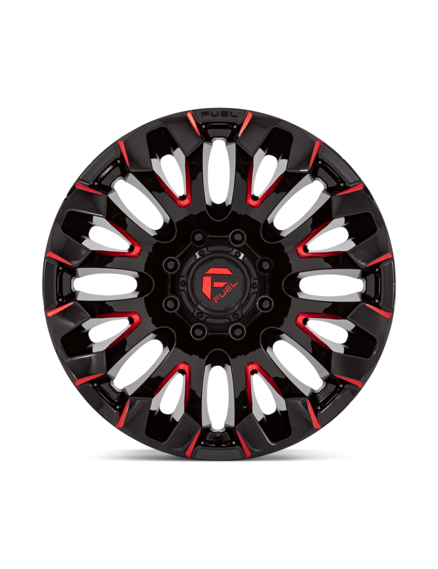 Felga aluminiowa D829 QUAKE Gloss Black Milled Red Tint FUEL - ujęcie 3