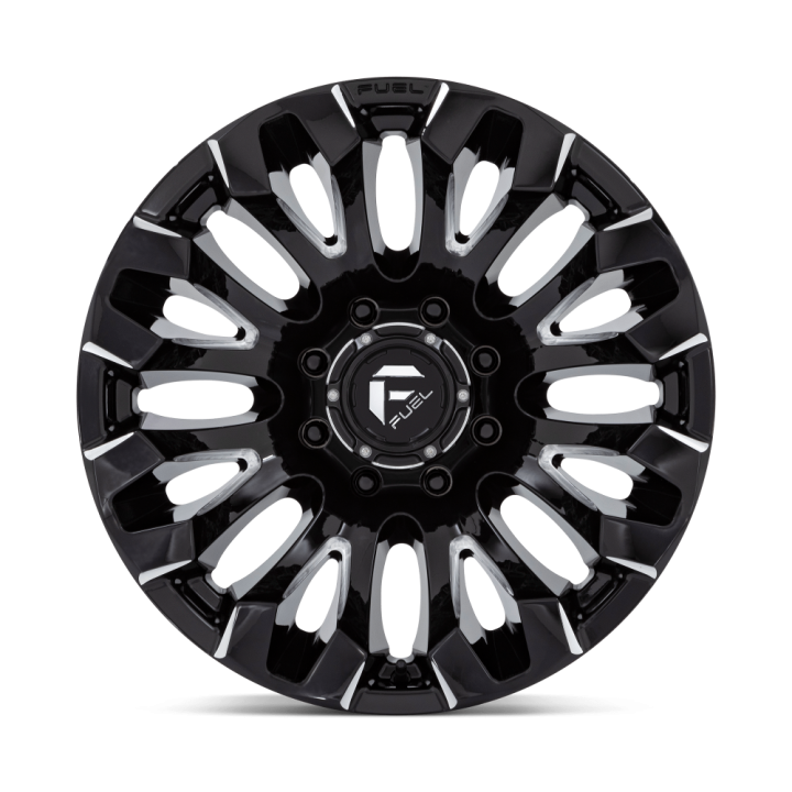 Felga aluminiowa D828 QUAKE Gloss Black Milled FUEL - ujęcie 2
