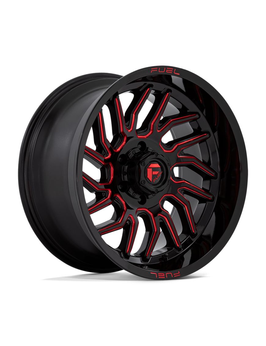 Felga aluminiowa D808 HURRICANE Gloss Black Milled Red Tint FUEL