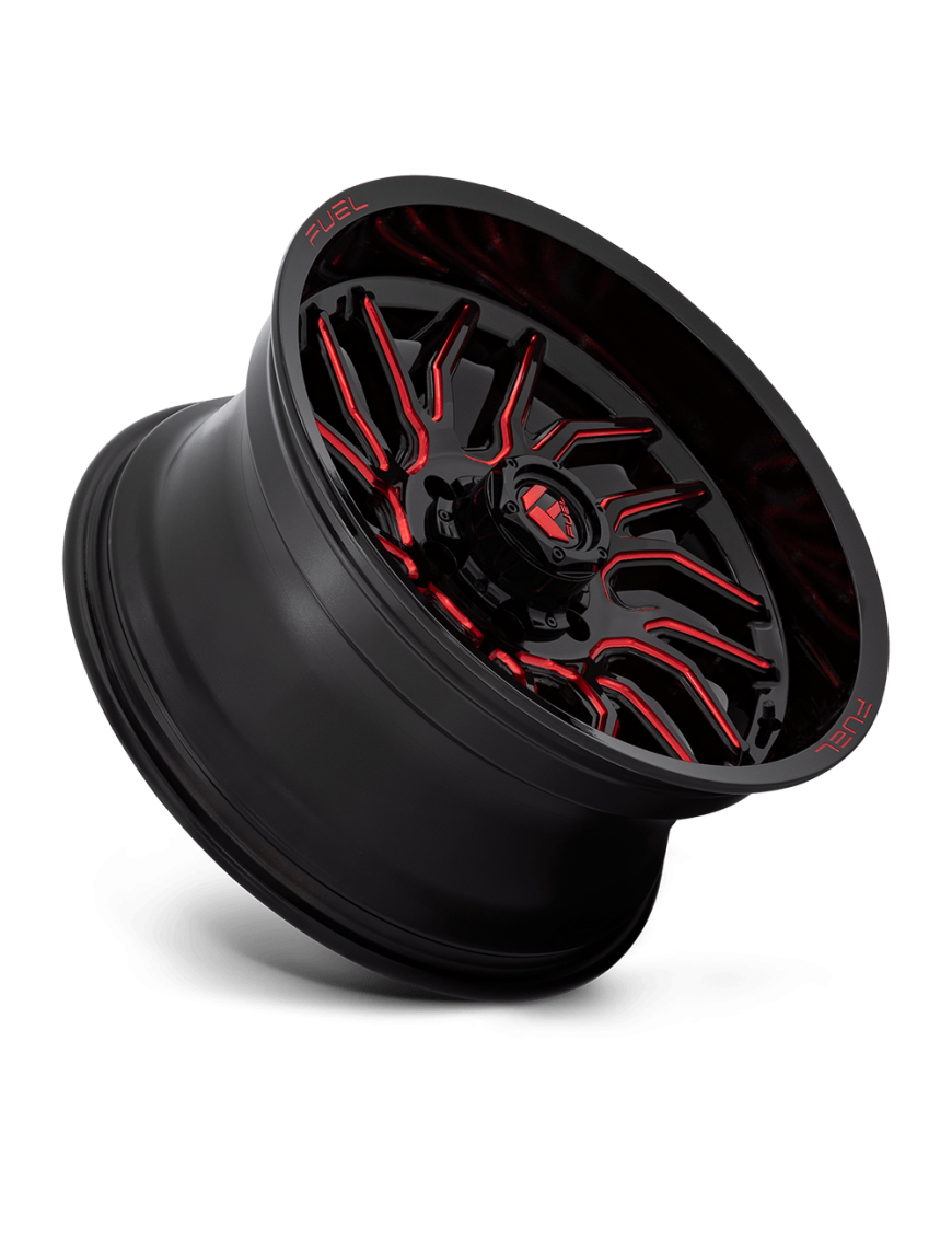 Felga aluminiowa D808 HURRICANE Gloss Black Milled Red Tint FUEL - ujęcie 3