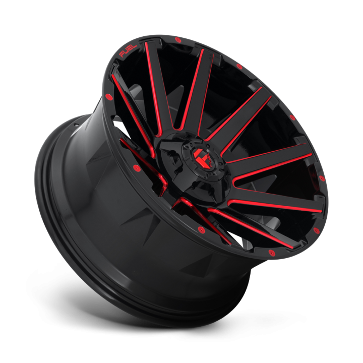 Felga aluminiowa D643 CONTRA Gloss Black Red Tinted Clear FUEL - ujęcie 3