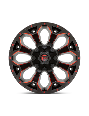 Felga aluminiowa D787 ASSAULT Matte Black Red Milled FUEL