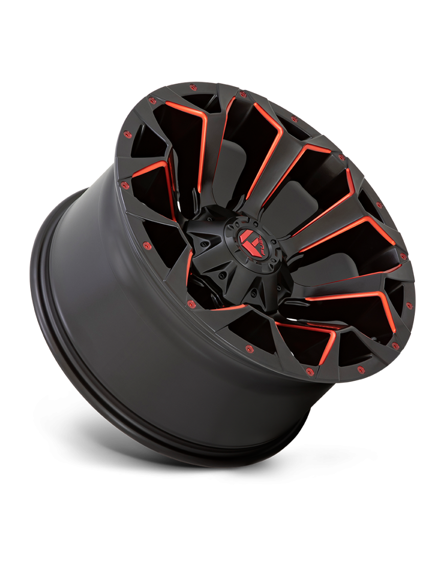 Felga aluminiowa D787 ASSAULT Matte Black Red Milled FUEL
