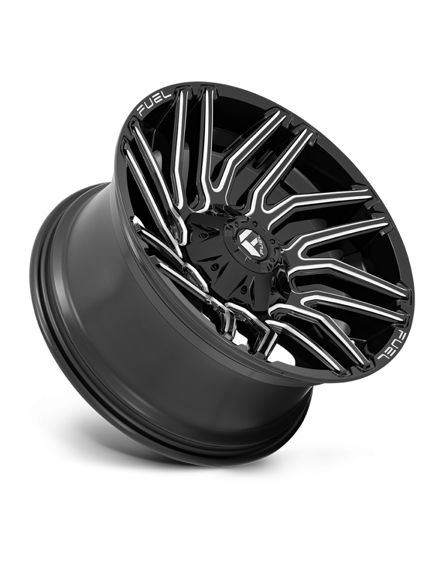 Felga aluminiowa D773 TYPHOON Gloss Black Milled FUEL - ujęcie 3