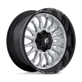 Felga aluminiowa D798 ARC Silver Brushed Face W/ Milled Black Lip FUEL