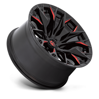 Felga aluminiowa D823 FLAME Gloss Black Milled W/ Candy Red FUEL - ujęcie 2