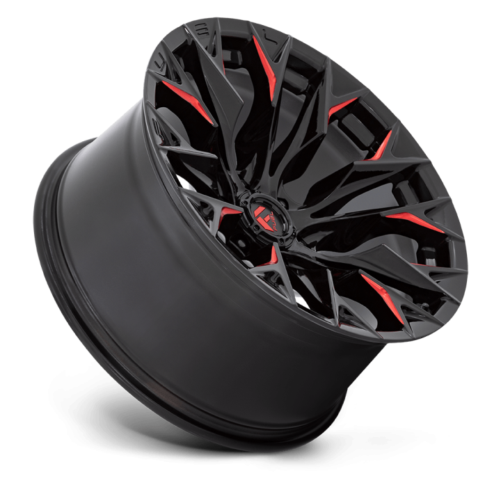 Felga aluminiowa D823 FLAME Gloss Black Milled W/ Candy Red FUEL - ujęcie 2
