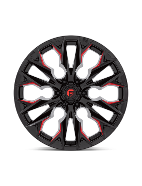 Felga aluminiowa D823 FLAME Gloss Black Milled W/ Candy Red FUEL - ujęcie 3