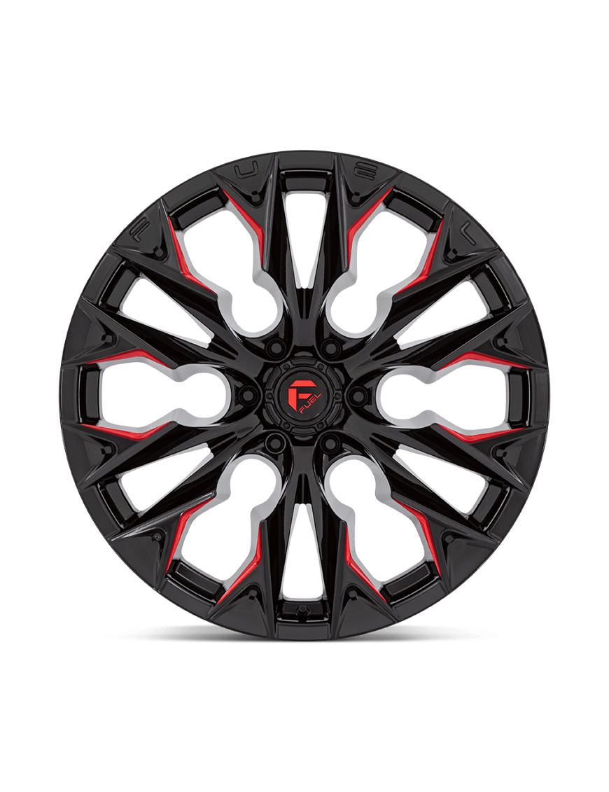 Felga aluminiowa D823 FLAME Gloss Black Milled W/ Candy Red FUEL - ujęcie 3