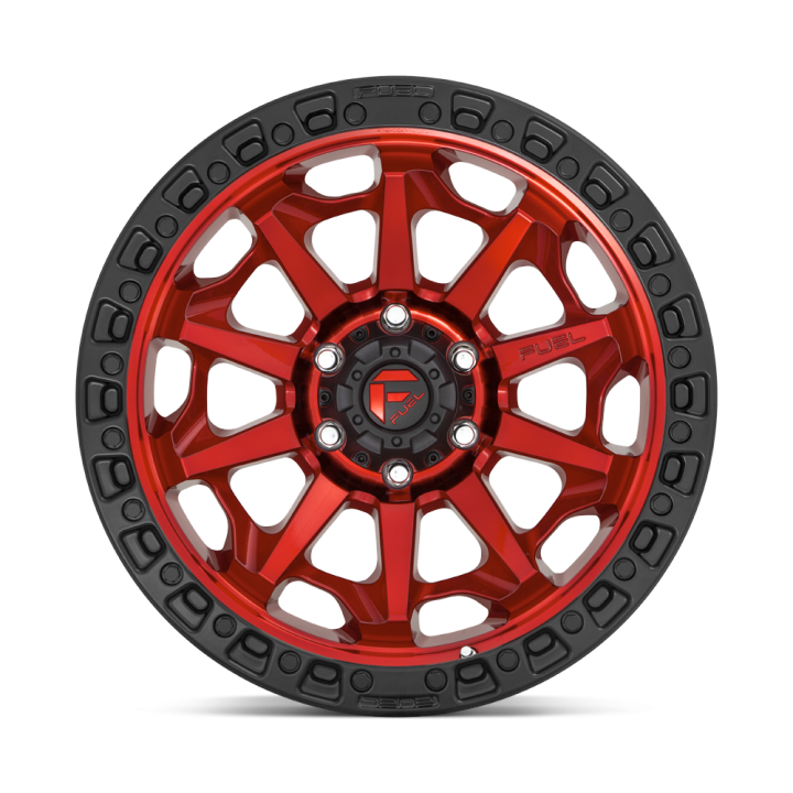 Felga aluminiowa D695 COVERT Candy Red Black Bead Ring FUEL - ujęcie 3