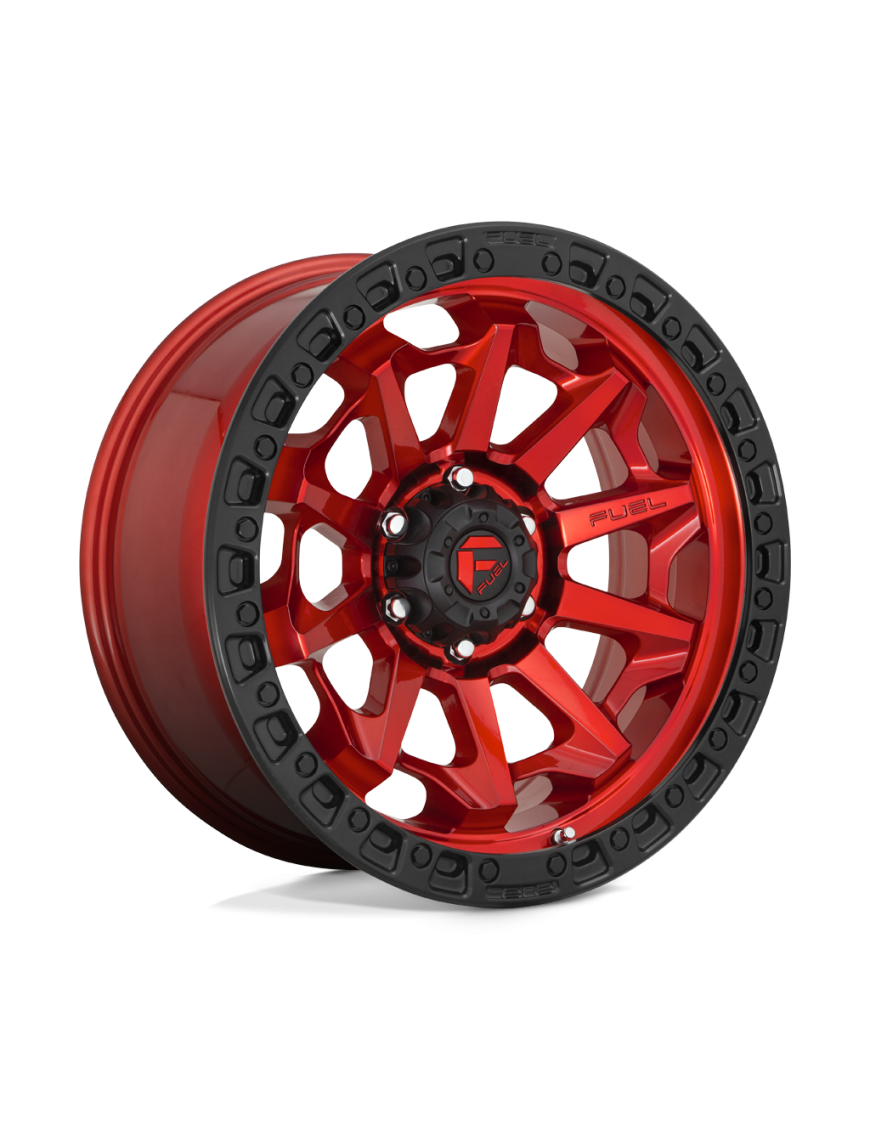 Felga aluminiowa D695 COVERT Candy Red Black Bead Ring FUEL