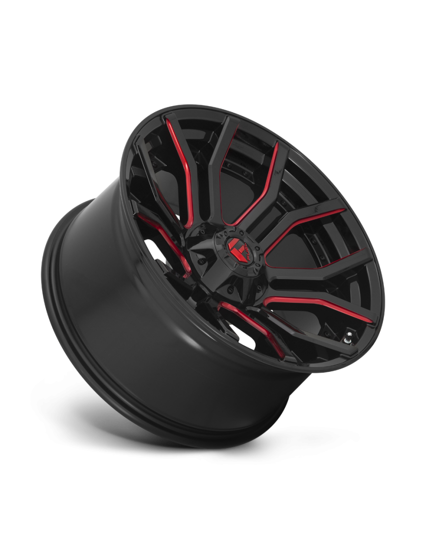 Felga aluminiowa D712 RAGE Gloss Black Red Tinted Clear FUEL - ujęcie 2