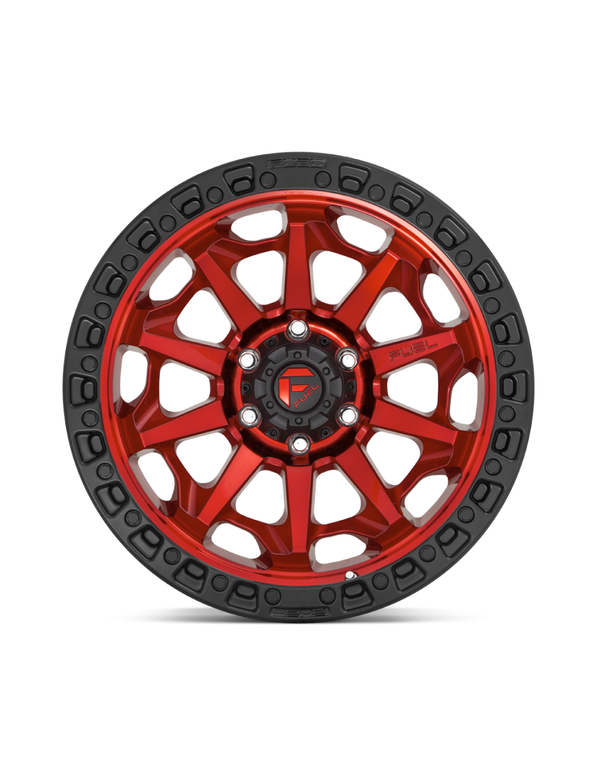 Felga aluminiowa D695 COVERT Candy Red Black Bead Ring FUEL - ujęcie 3