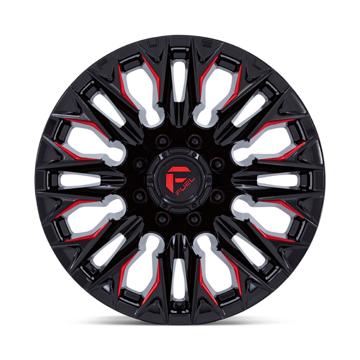 Felga aluminiowa D823 FLAME Gloss Black Milled W/ Candy Red FUEL