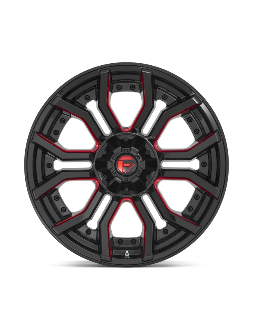 Felga aluminiowa D712 RAGE Gloss Black Red Tinted Clear FUEL - ujęcie 3