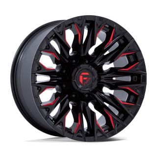Felga aluminiowa D823 FLAME Gloss Black Milled W/ Candy Red FUEL - ujęcie 2