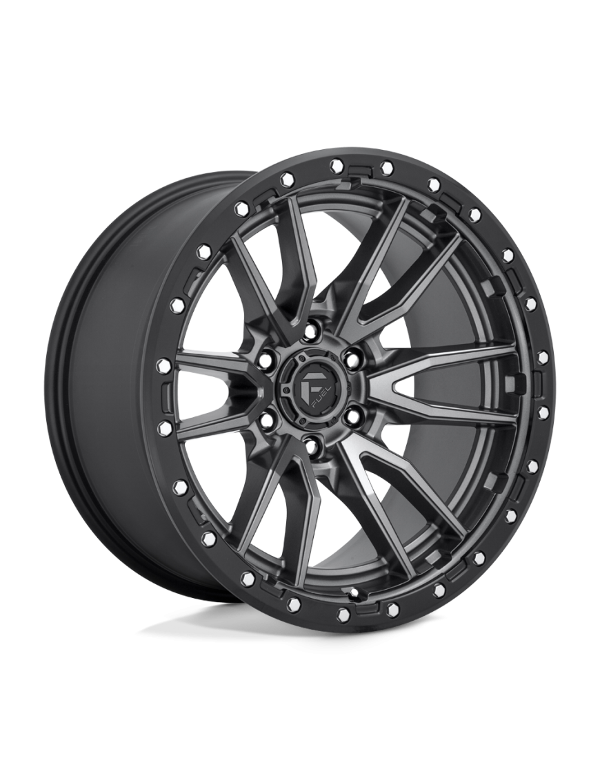 Felga aluminiowa D680 REBEL Matte Gun Metal Black Bead Ring FUEL