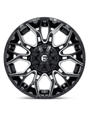 Felga aluminiowa D769 TWITCH Glossy Black Milled FUEL - ujęcie 3