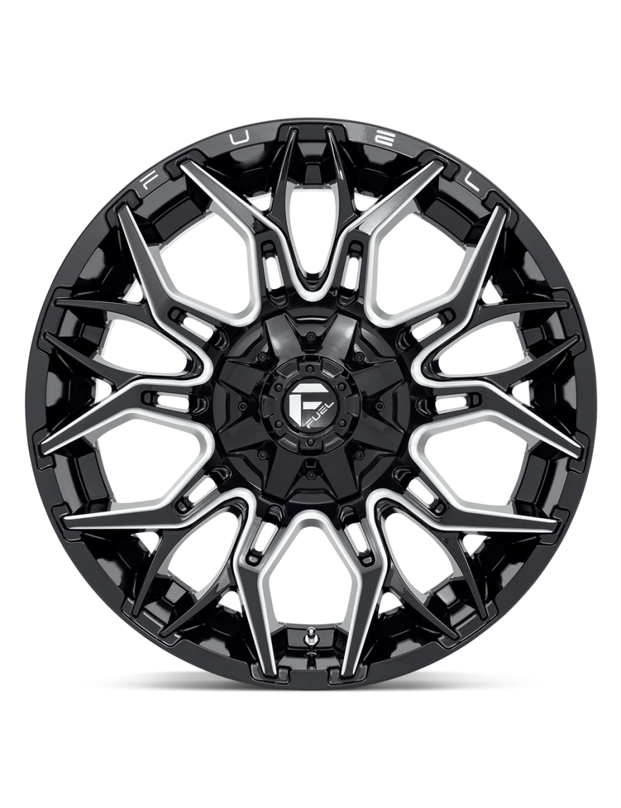 Felga aluminiowa D769 TWITCH Glossy Black Milled FUEL - ujęcie 3