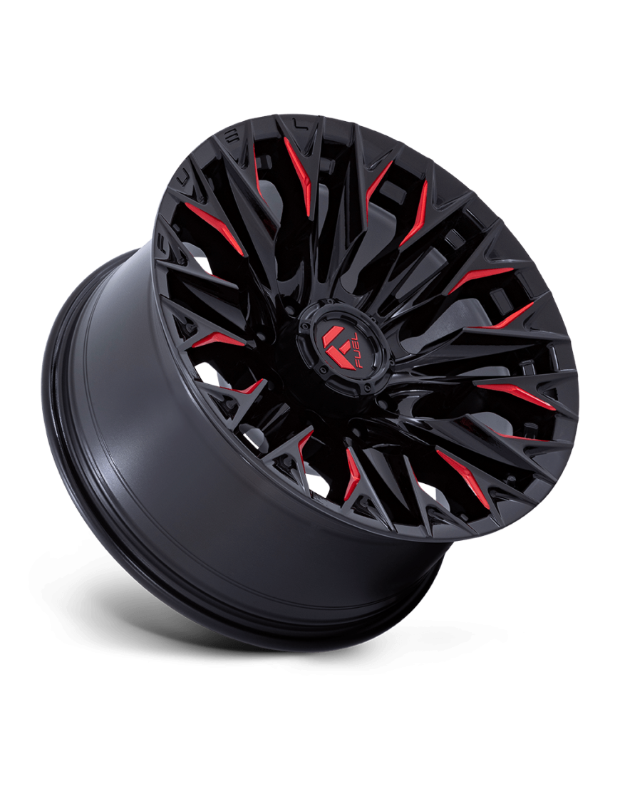 Felga aluminiowa D823 FLAME Gloss Black Milled W/ Candy Red FUEL - ujęcie 2