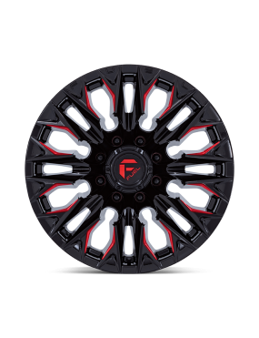 Felga aluminiowa D823 FLAME Gloss Black Milled W/ Candy Red FUEL - ujęcie 3