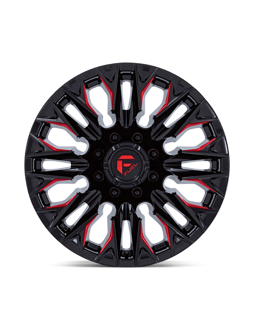 Felga aluminiowa D823 FLAME Gloss Black Milled W/ Candy Red FUEL - ujęcie 3