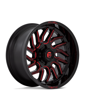 Felga aluminiowa D808 HURRICANE Gloss Black Milled Red Tint FUEL