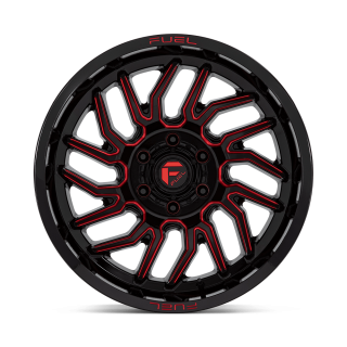 Felga aluminiowa D808 HURRICANE Gloss Black Milled Red Tint FUEL - ujęcie 2